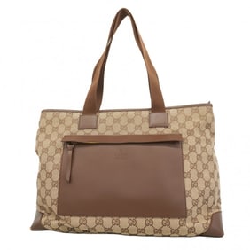 Gucci Tote Bag GG Canvas 34339 Brown Beige Champagne Women's