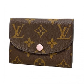 Louis Vuitton Monogram Porte Monnaie Rosari Wallet/Coin Case M62361 Brown Rose Ballerine for Women