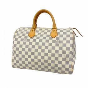Louis Vuitton Damier Azur Speedy 30 Handbag N41533 White Women's