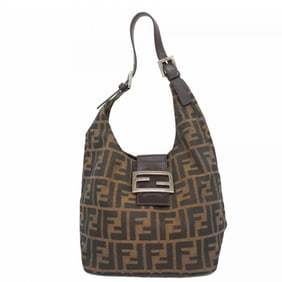 Fendi Zucca nylon canvas handbag in brown for women