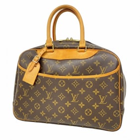 Louis Vuitton Monogram Deauville Handbag M47270 Brown Women's