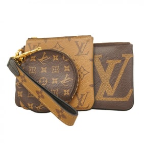 Louis Vuitton Monogram Giant Reverse Pochette Trio Pouch M68756 Brown Women's