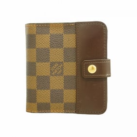 Louis Vuitton Damier Compact Zip Wallet N61668 Ebene for Men and Women