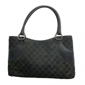 Gucci GG Canvas Handbag 113015 Black Women's