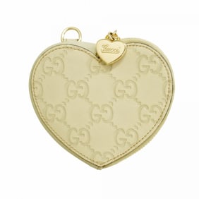 Gucci wallet/coin case Guccissima 152615 leather beige women's
