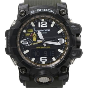 CASIO GSHOCK Mudmaster GWG 1000 1A3JF Men's Watch, Black/Khaki Green, Resin, Stainless Steel,