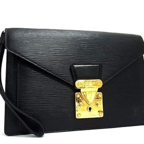 LOUIS VUITTON Louis Vuitton Epi Leather Pochette Serie Dragonne Clutch Bag M52612 Noir Men's