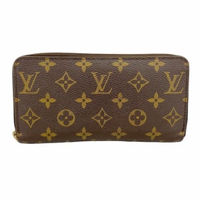 Louis Vuitton Monogram Zippy Wallet M41895 Brown Fuchsia Women's