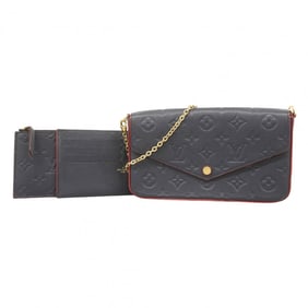 Louis Vuitton Monogram Empreinte Pochette Felicie Shoulder Wallet M64099 Marine Rouge Women's