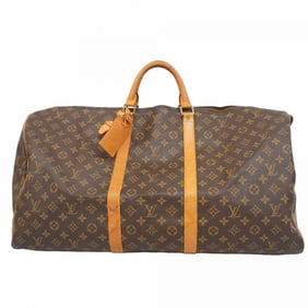 Louis Vuitton Monogram Keepall 60 Boston Bag M41422 Brown Men's and Women's