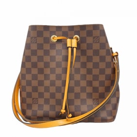 Louis Vuitton Damier NeoNoe Shoulder Bag N40213 Ebene Saffron Women's