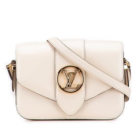 Louis Vuitton LV Pont Neuf Crossbody Shoulder Bag M55950 Cream White Calfskin Leather Women's LOUIS