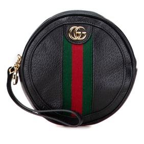 Gucci Ophidia Sherry Line Pouch 574841 in Black and Multicolor Leather for Women