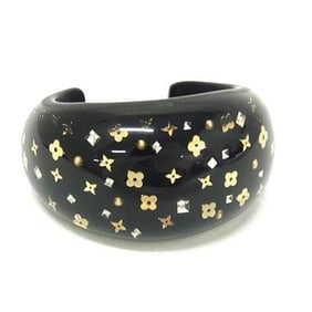LOUIS VUITTON Louis Vuitton Inclusion Art Deco Bangle Bracelet M65283 Black Resin Women's Monogram