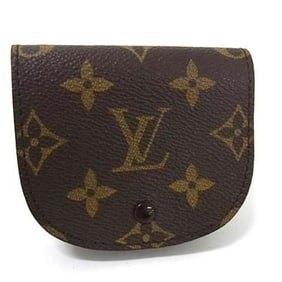 LOUIS VUITTON Monogram Porte Monnaie Guze Wallet/Coin Case M61970 Brown Leather Men's/Women's