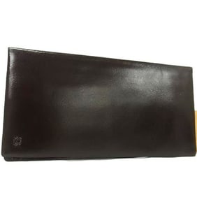 LOEWE Anagram Wallet - Dark Brown Leather Men's Bifold Long