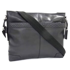 COACH GRAM LEATHER ZIP TOP CROSSBODY Shoulder Bag F70456 Black Leather Men's