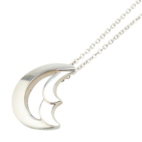 Tiffany & Co. Crescent Moon Necklace in 925 Sterling Silver for Women.
