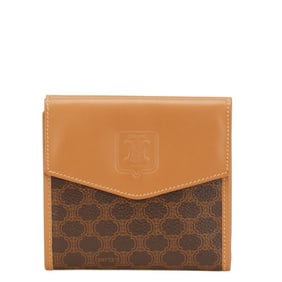 Celine Macadam Bifold Wallet Brown Leather Women's CELINE