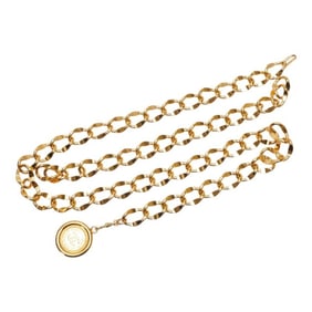 Chanel Coco Mark Medallion 31 Cambon Chain Belt, Gold Plated, Women's