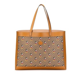 Gucci x Disney GG Supreme Medium Handbag Tote Bag 547947 Beige Leather Women's GUCCI