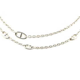 Hermes Chaine d'Ancre Farandole 120 Long Chain Necklace SV925 Silver Women's HERMES
