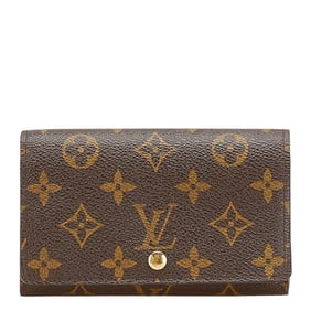 Louis Vuitton Monogram Porte-Monnaie Bi-fold Wallet M61730 Brown Leather Women's LOUIS VUITTON