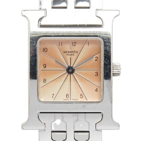 Hermès H Watch HH1.210 Quartz Orange Dial Stainless Steel Women's