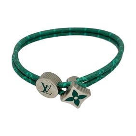 Louis Vuitton Catch It Leather Bracelet, Green, Men's