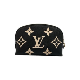 Louis Vuitton Cosmetic Pouch M59086 Monogram Empreinte Black Women's