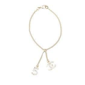 Chanel Coco Mark No. 5 Swing Bracelet in Silver Metal with Rhinestones for Women