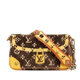 Louis Vuitton Monogram Trompeille Pochette Accessory Pouch Mini Handbag M92710 in Maroon Brown