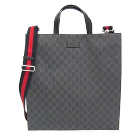 Gucci 495559 Men,Women GG Supreme,Leather Shoulder Bag,Tote Bag Black,Gray