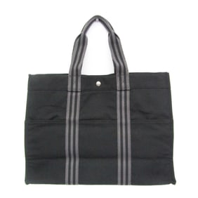 Hermes Fourre Tout GM Men,Women Cotton Canvas Tote Bag Black