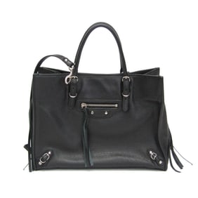 Balenciaga Paper A6 370926 Women's Leather Handbag,Shoulder Bag Black