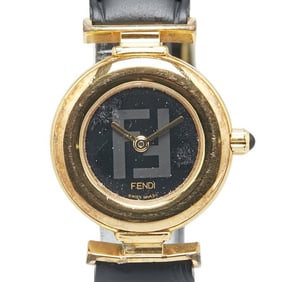 Fendi Women's Watch, 320L Quartz Movement, Black Dial, Stainless Steel, Leather