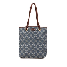 Celine Macadam Tote Bag Shoulder Indigo Blue Denim and Leather Women's CELINE
