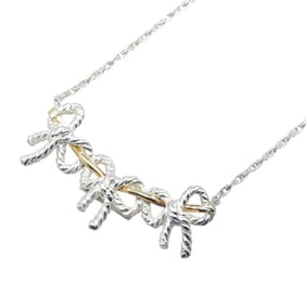 Tiffany & Co. Triple Ribbon Necklace, Silver and Gold, SV925 18K Women's, TIFFANY