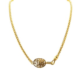 Vintage Chanel Coco Mark Necklace, Gold Plated, Women's, CHANEL
