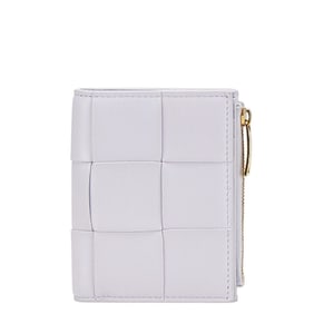 Bottega Veneta Maxi Intrecciato Bifold Wallet in Purple Leather for Women