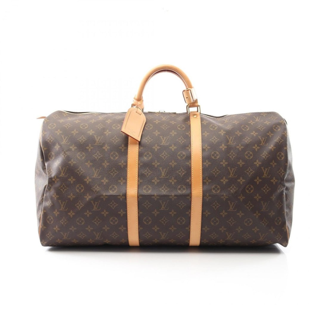 Louis Vuitton Keepall 60 Boston Bag, Coated Canvas and Leather, Monogram, Brown, Men's Women's,