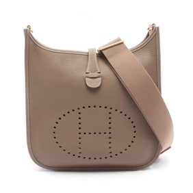 Hermes Hermès Evelyn 3 Trois PM Shoulder Bag in Taurillon Clemence Leather, Brown, for Women
