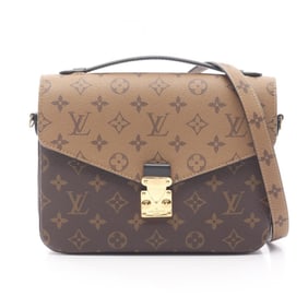 Louis Vuitton Metis MM Pochette Handbag, Coated Canvas and Leather, Monogram Reverse, Women's, Brown