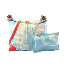 Hermès HERMES BRIDES de GALA shoulder bag, silk and leather, women's, blue, red, multicolor