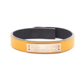Louis Vuitton Press It Bracelet, Gold-Plated Leather, Yellow, for Men and Women