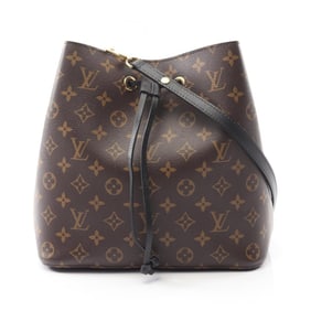 Louis Vuitton NeoNoe Shoulder Bag, Coated Canvas and Leather, Monogram, Women's, Brown Black, M44020