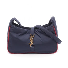 Yves Saint Laurent Saint Laurent Paris Le Cassette Shoulder Bag, Nylon and Leather, Navy Red, 733294