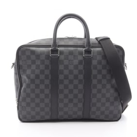 Louis Vuitton Ikar NM Briefcase Bag, Coated Canvas and Leather with Damier Graphite Finish, Men's,