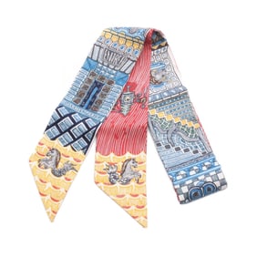Hermes Hermès Twilly SUPER SILK QUEST Scarf, Silk, Women's, Multicolor