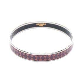 Hermes Hermès enamel PM bangle accessory in stainless steel with cloisonné detailing. Available